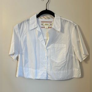 Maeve cropped button down